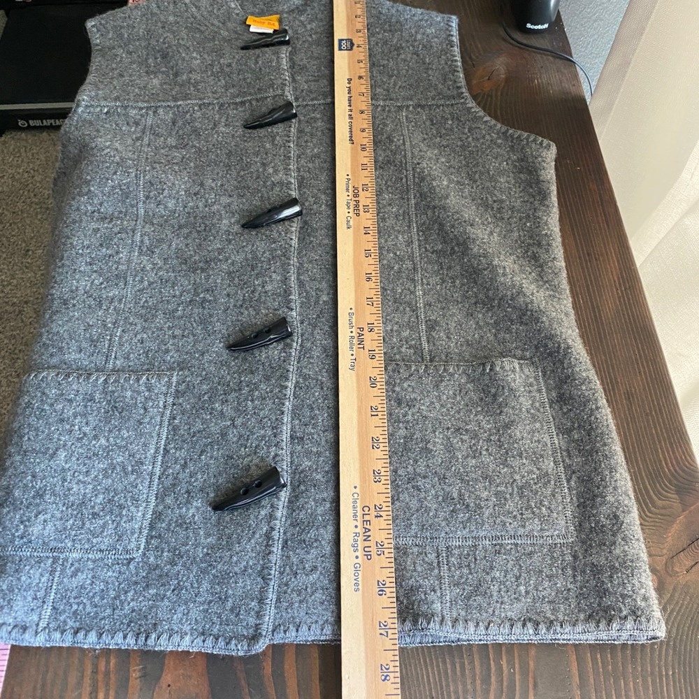 Vtg Ruby Rd. M Wool Gray Black Claw Toggle Closur… - image 8